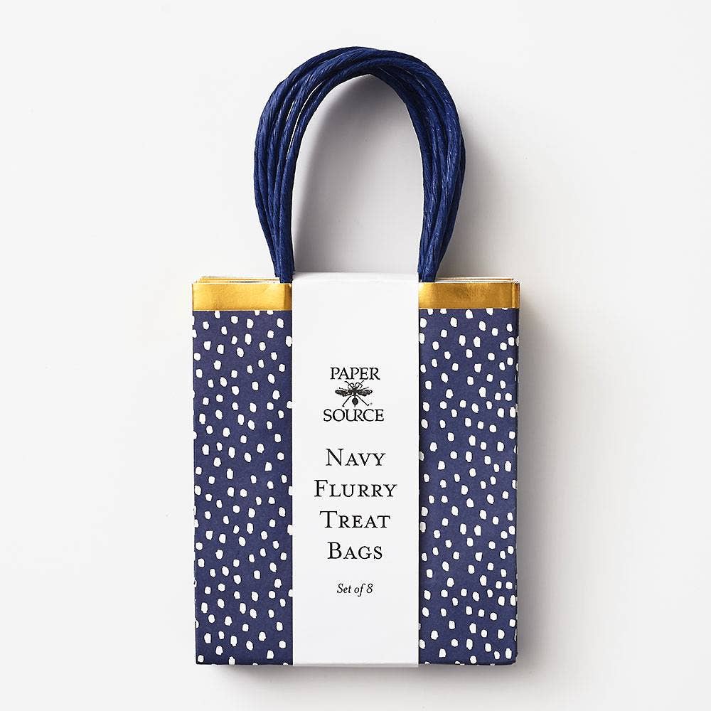 Navy and Gold Foil Bags (Set of 8)