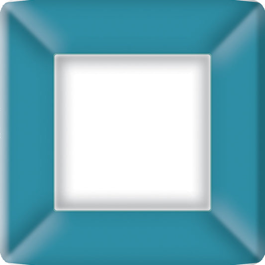 Classic Linen On Ice Blue - Square Paper Dinner Plate