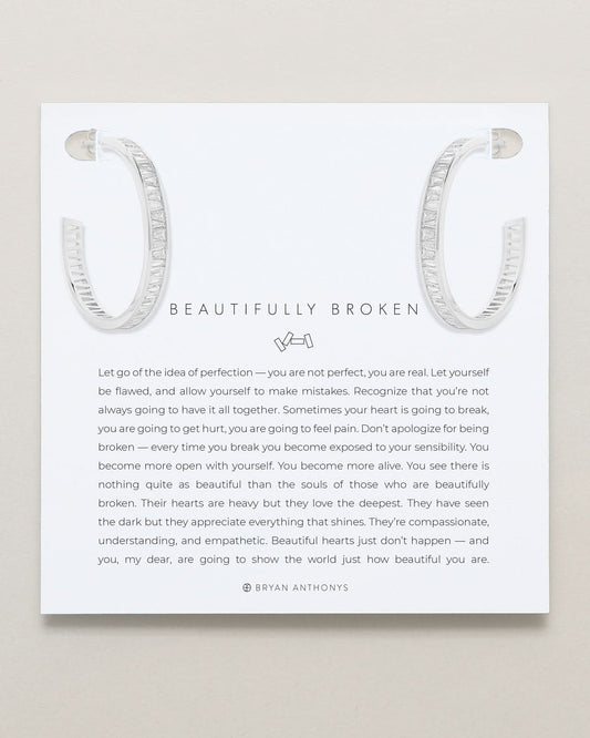 Beautifully Broken Baguette Maxi Hoop Earrings