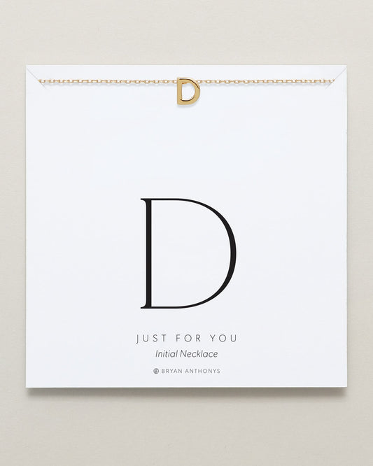 Just For You Initial Necklace — D