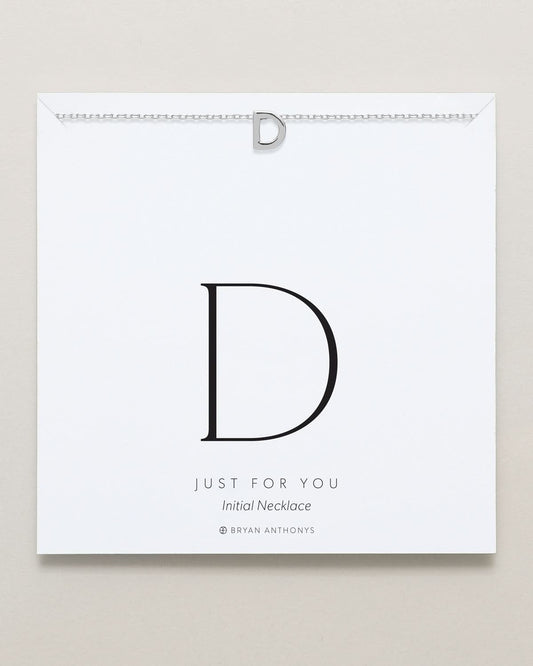 Just For You Initial Necklace — D