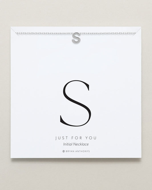 Just For You Initial Necklace — S