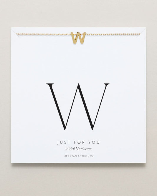 Just For You Initial Necklace — W