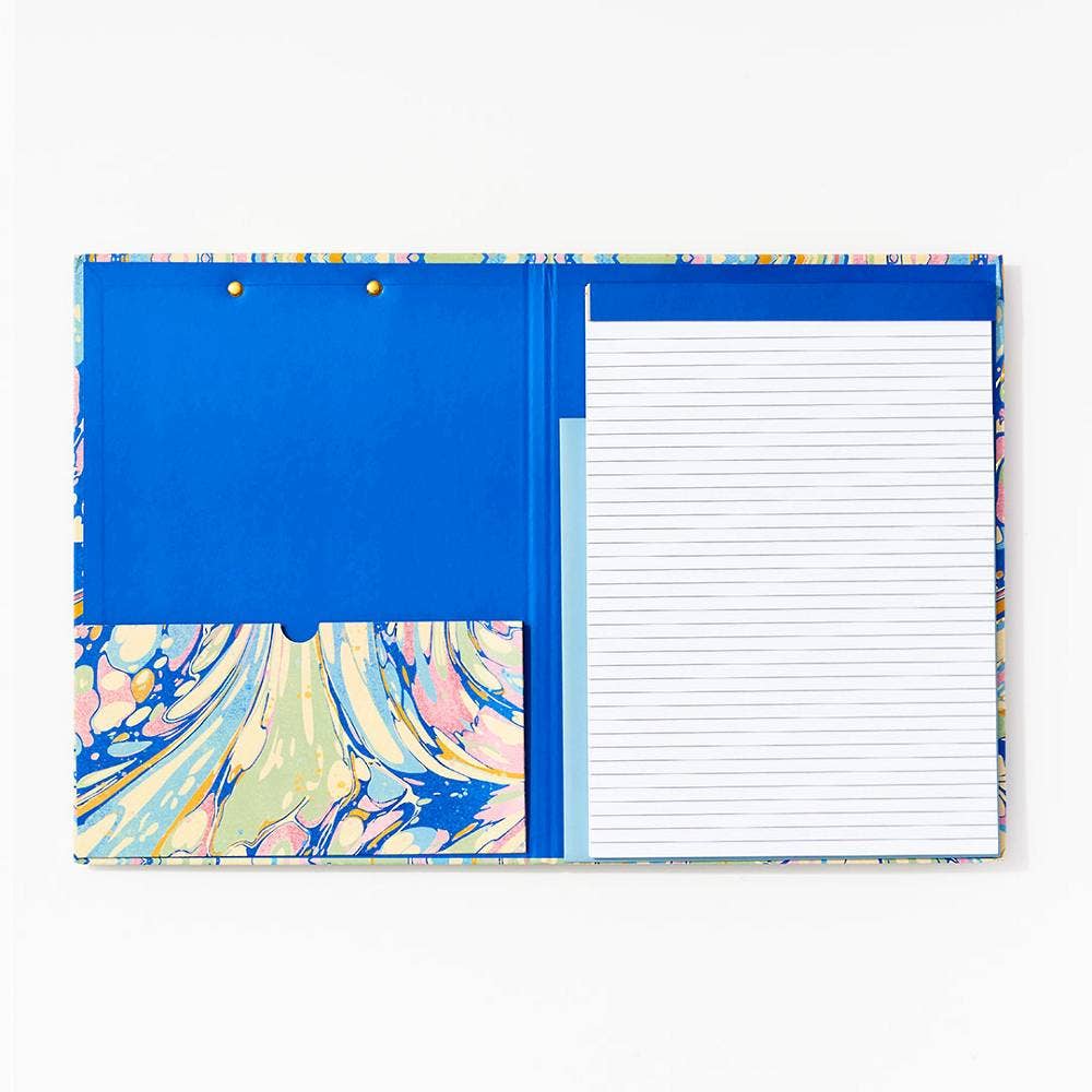 Blue Marble Clipfolio with Writing Pad