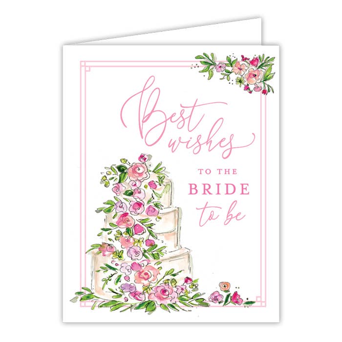 "Best Wishes To The Bride" Wedding Cake Greeting Card