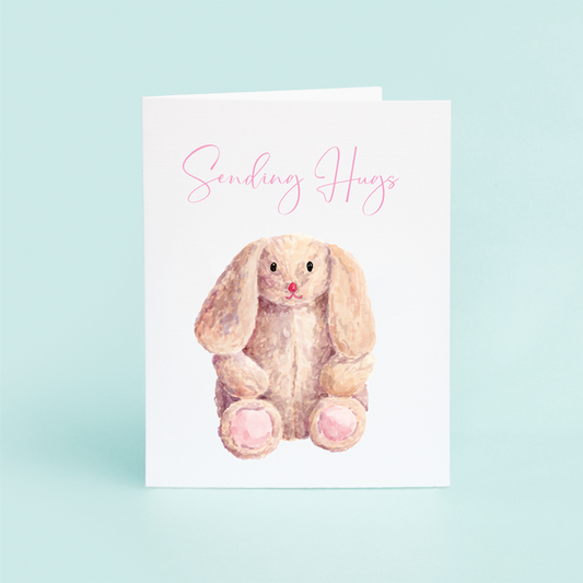 Stuffed Rabbit "Sending Hugs"