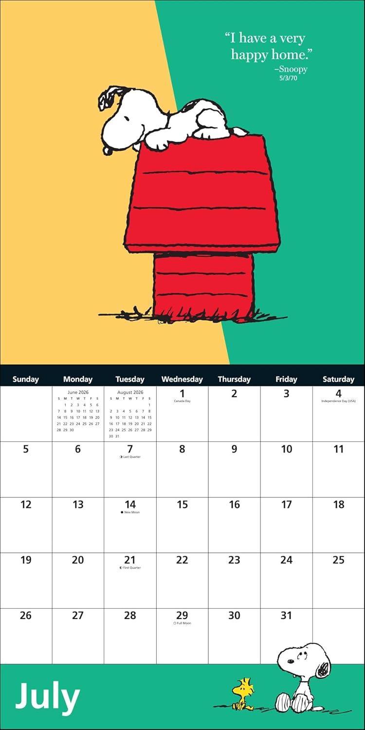2026 Peanuts Wall Calendar