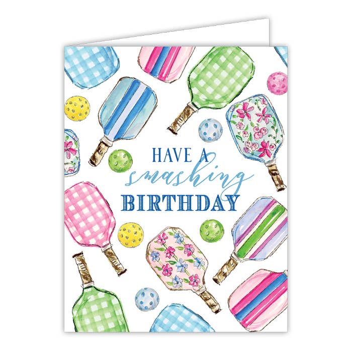 "Have A Smashing Birthday" Pickleball Paddles Greeting Card