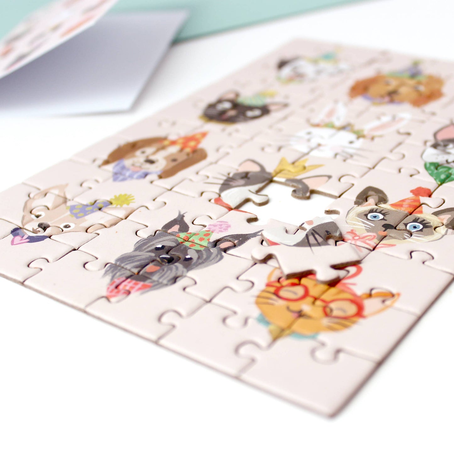Puzzle Greeting Card - Party Animals