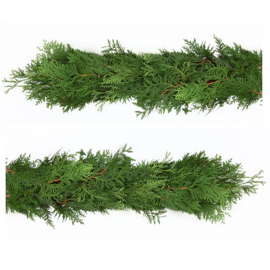 Fresh Mixed Cedar Pine Garland 15 Ft