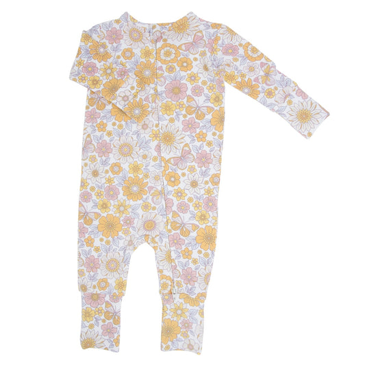 Retro Vintage Flowers Convertible Romper