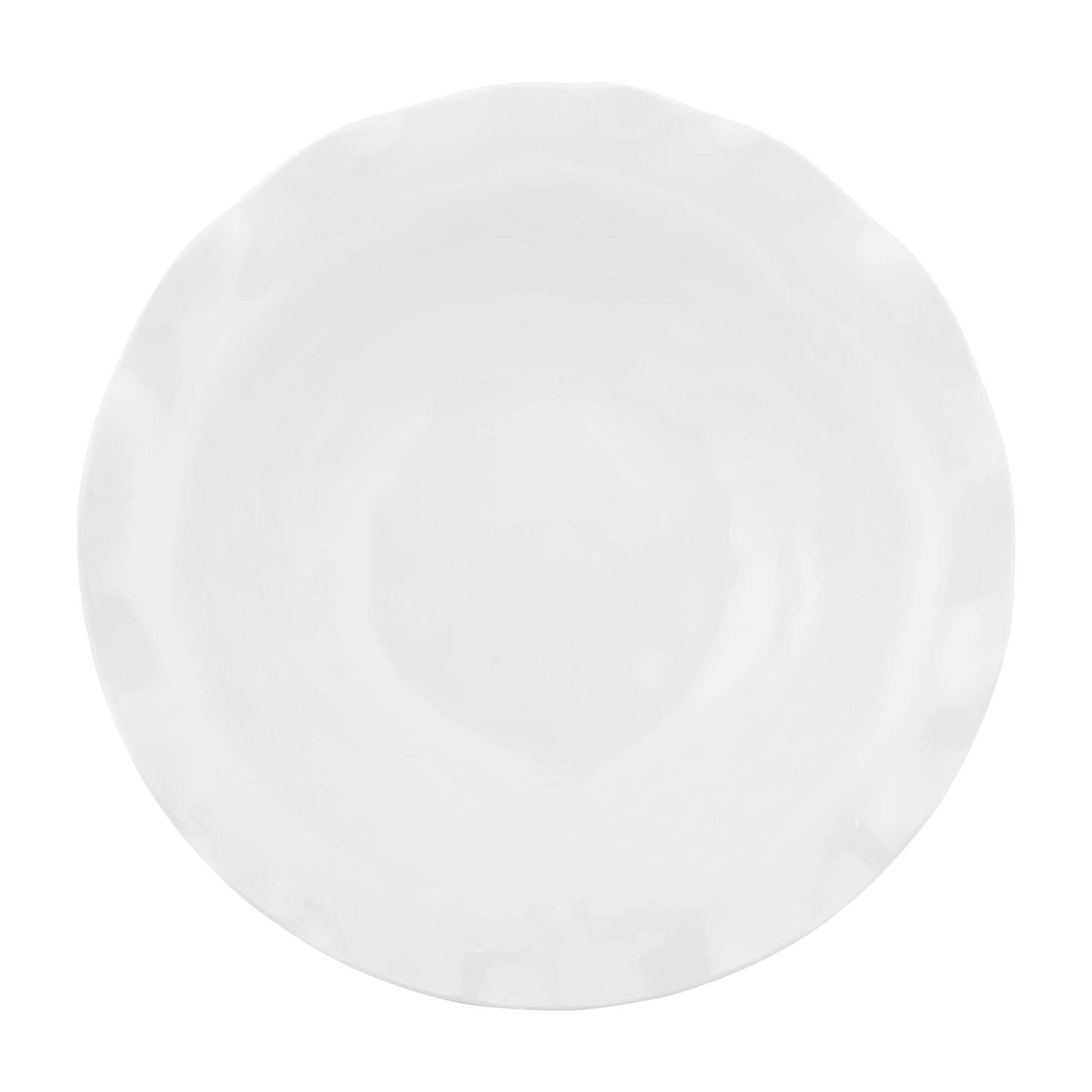 White 14" Melamine Serving Bowl