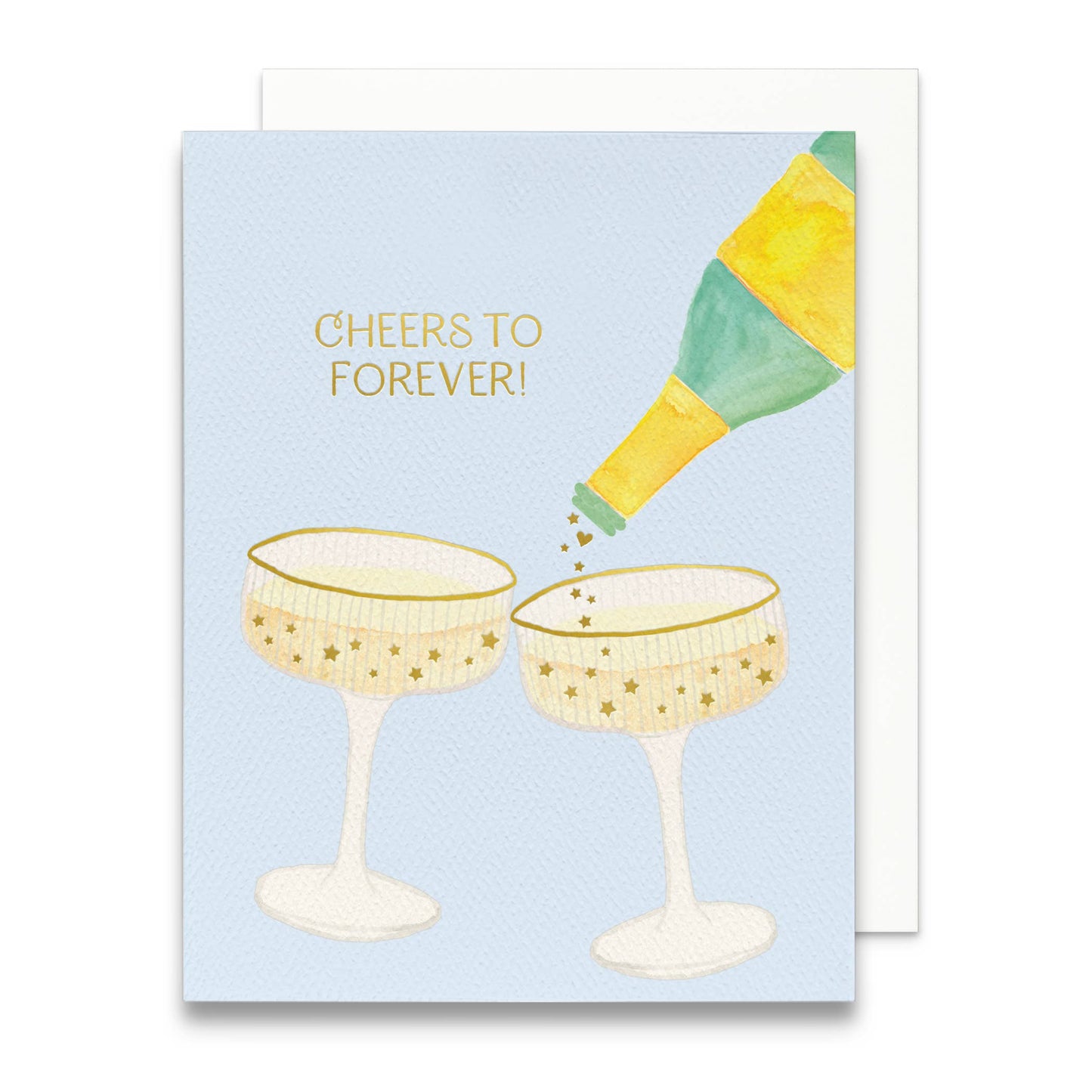 Champagne Wedding Greeting Card | Cheers to Forever Card