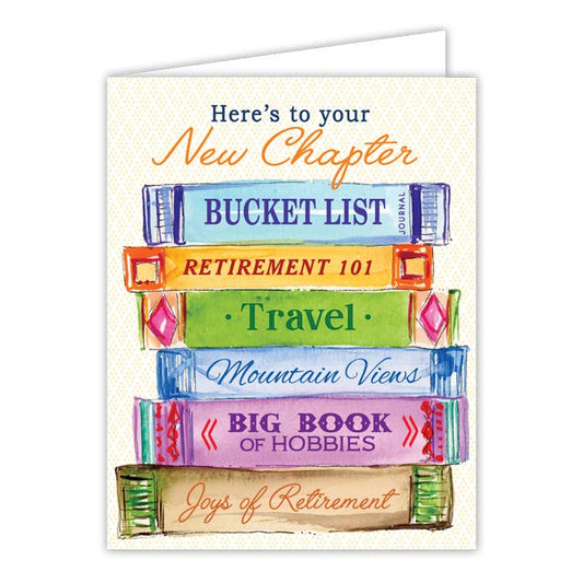 "Here's to Your New Chapter" Retirement Greeting Card