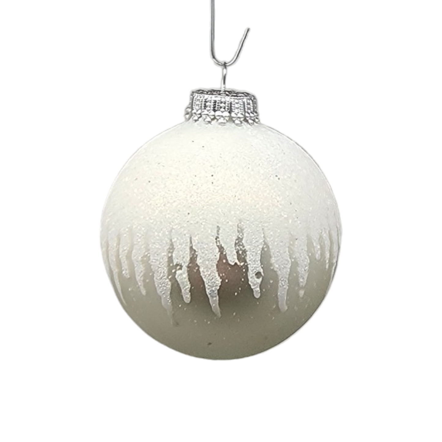 Krebs Value Glass Ball 4 pack - Icicle Drip on Silver