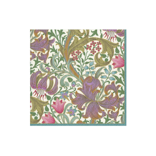 Golden Lily (Ivory) - Cocktail Napkin
