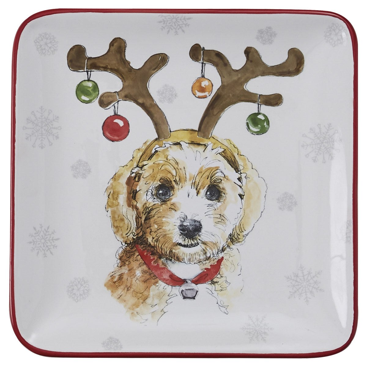 Holiday Paws Salad / Dessert Plate -