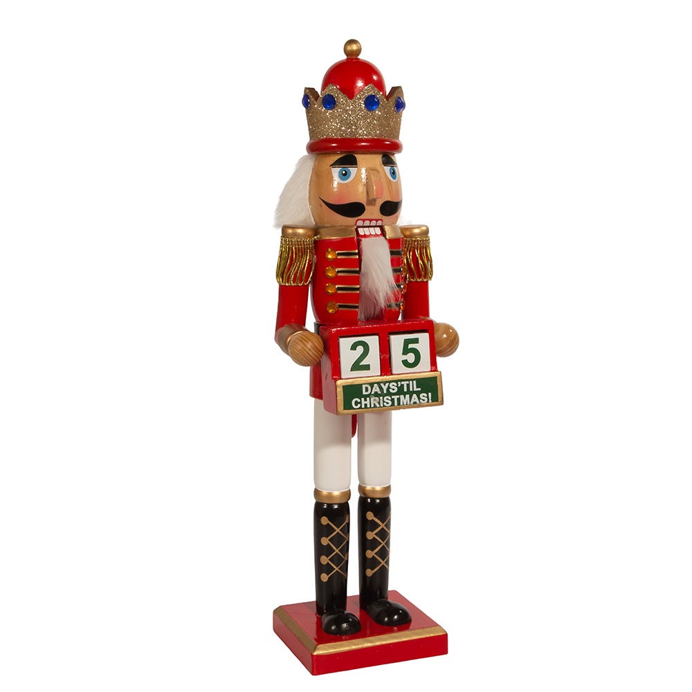 15" Nutcracker King With Calendar
