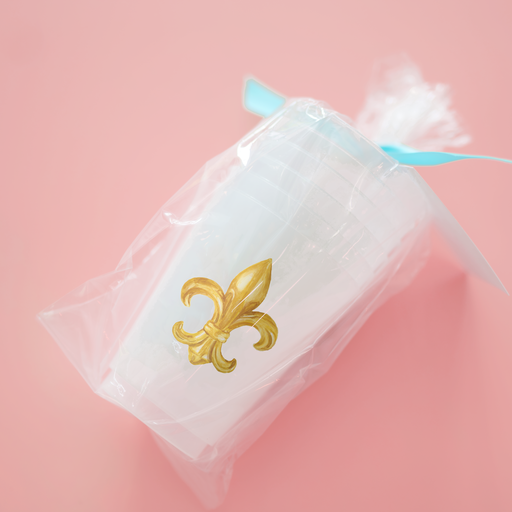 Fleur de Lis Frosted Cups