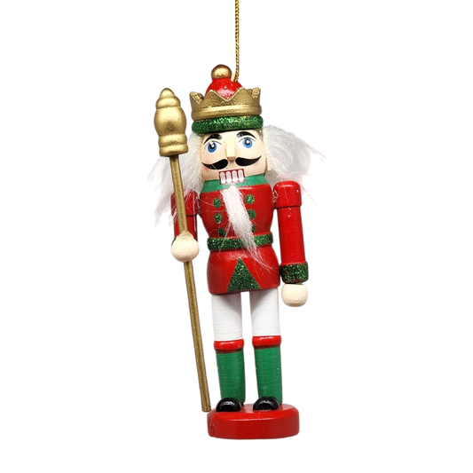 Wood Nutcracker Ornament - King