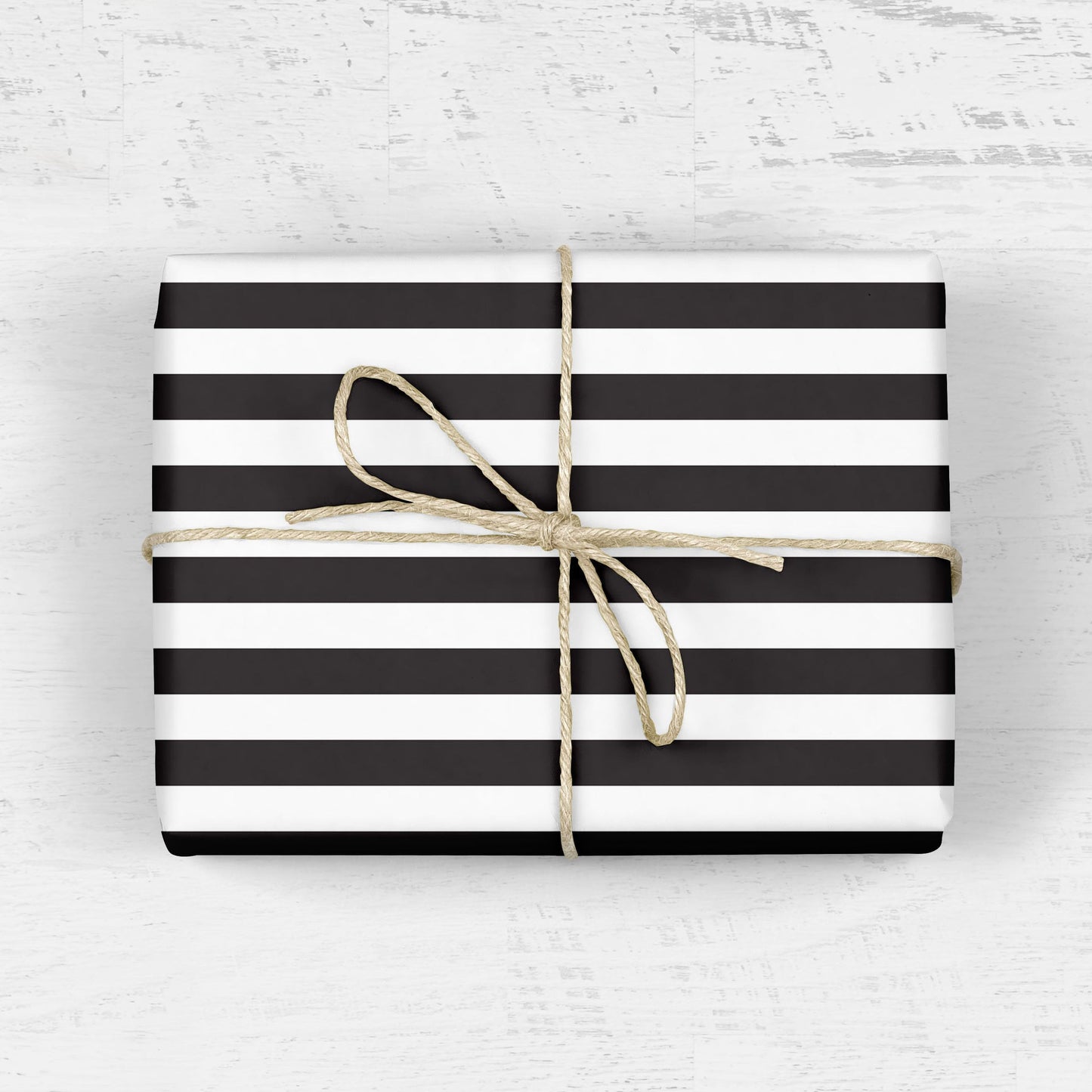 BLACK AND WHITE STRIPE Gift Wrap Sheets