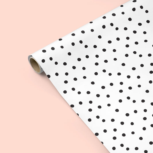 POLKA DOTS B&W Gift Wrap Sheets
