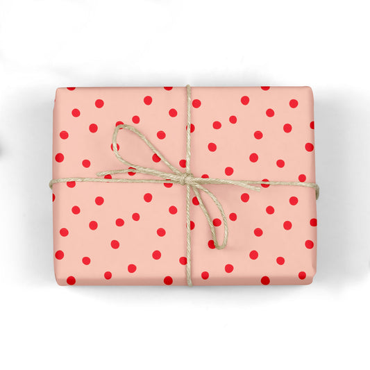 BLUSH POLKA DOTS Gift Wrap Sheets