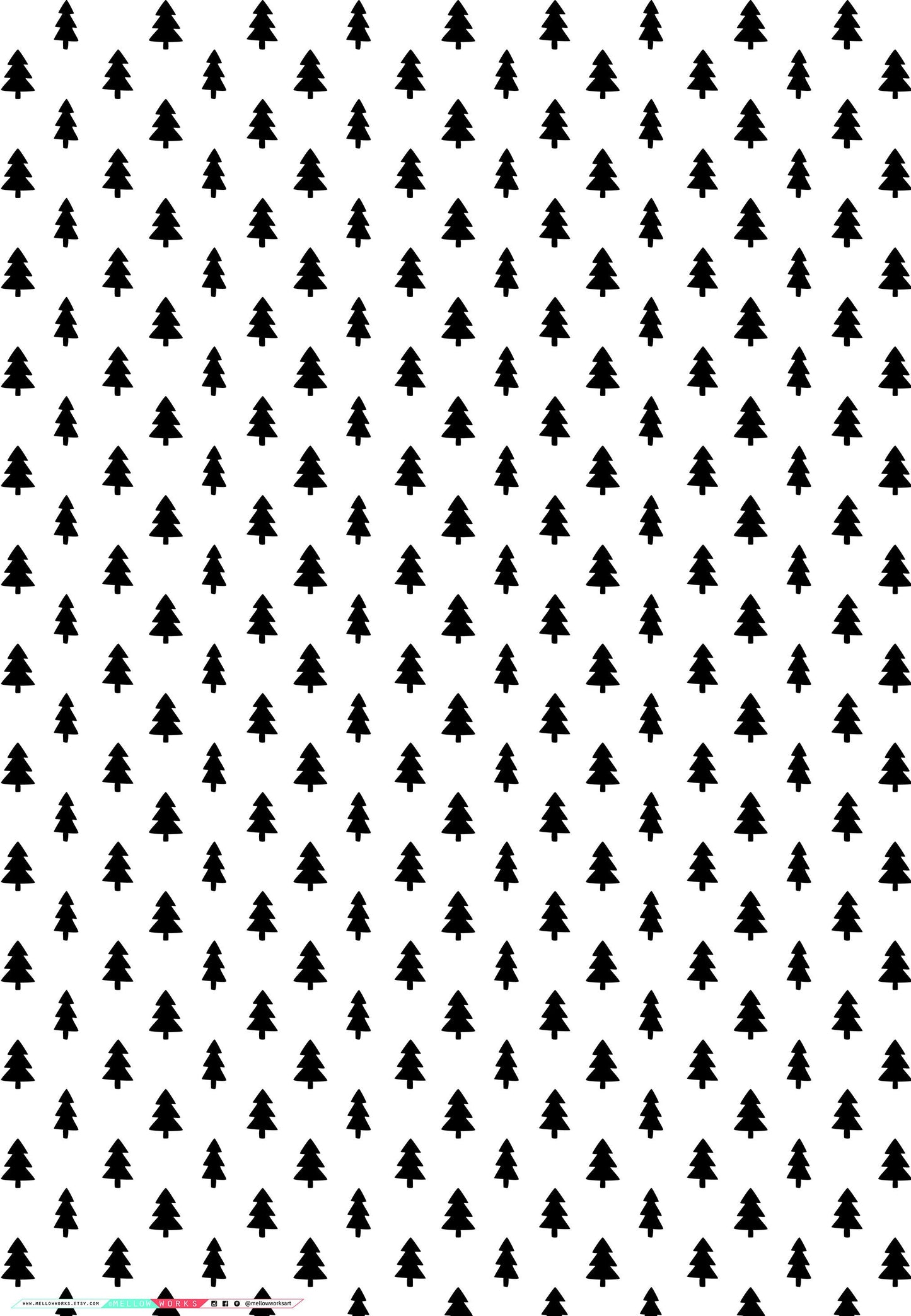 CHRISTMAS TREES Gift Wrap Sheets