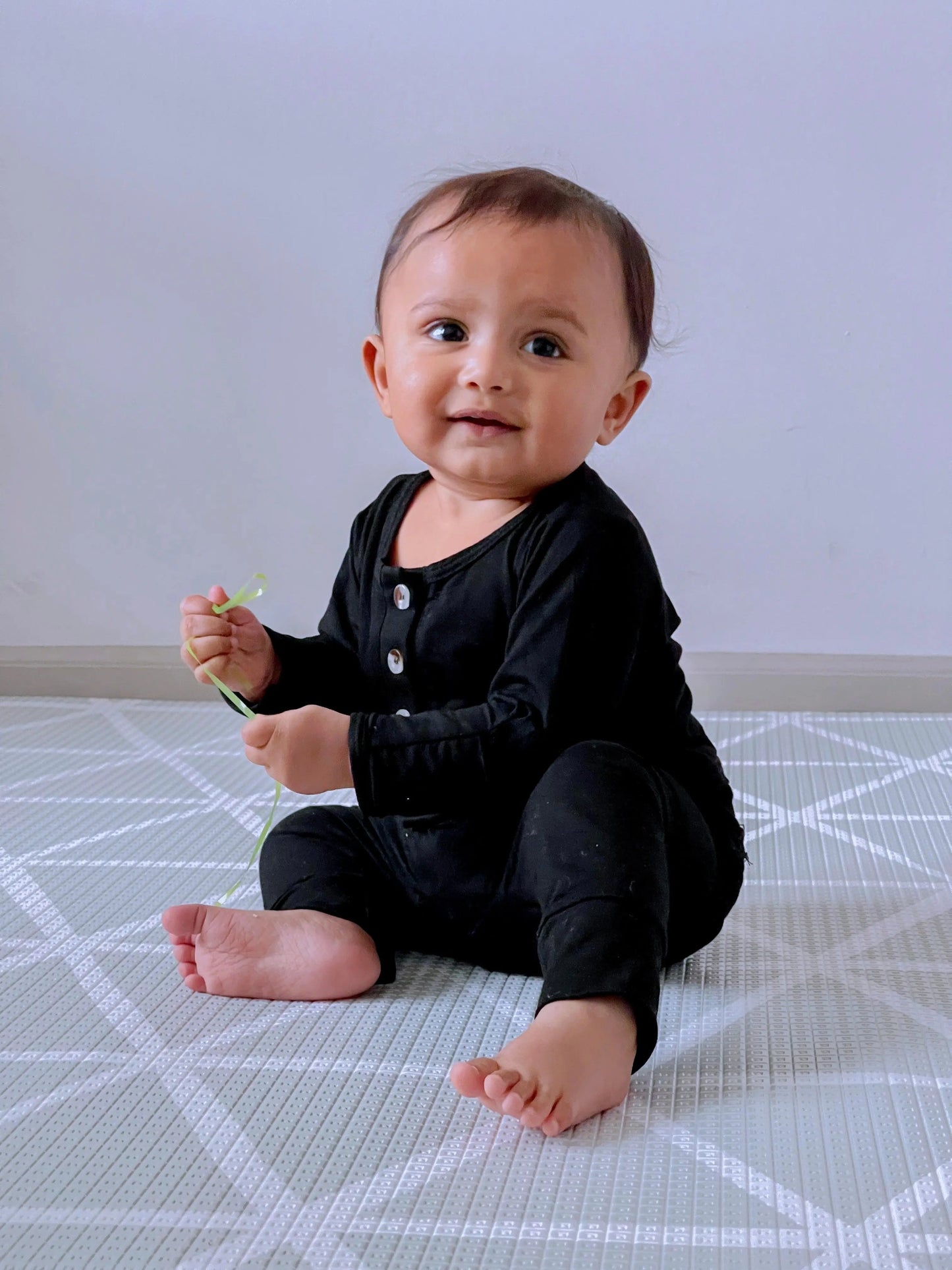 Top and Bottom Outfit and Hat Set, Newborn Clothes, Baby Boy Outfit Sets - Black