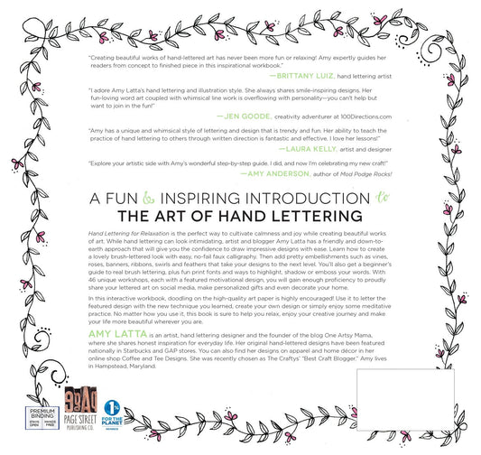 Hand Lettering For Relaxation: Inspirational Workbook