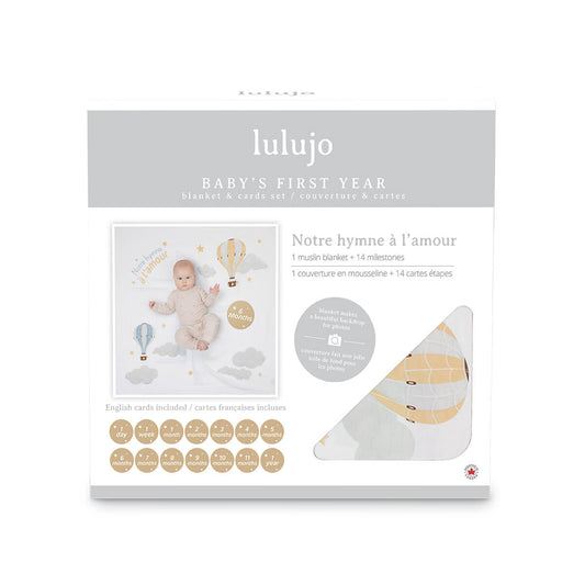 Babys First Year Blanket and Card Set Notre L'Hymne A L'Am