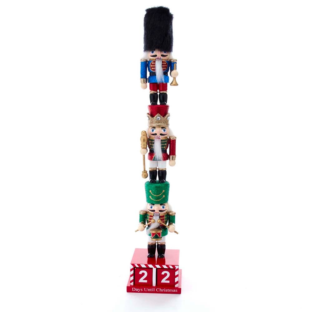 16" Stacked Nutcrackers With Calendar