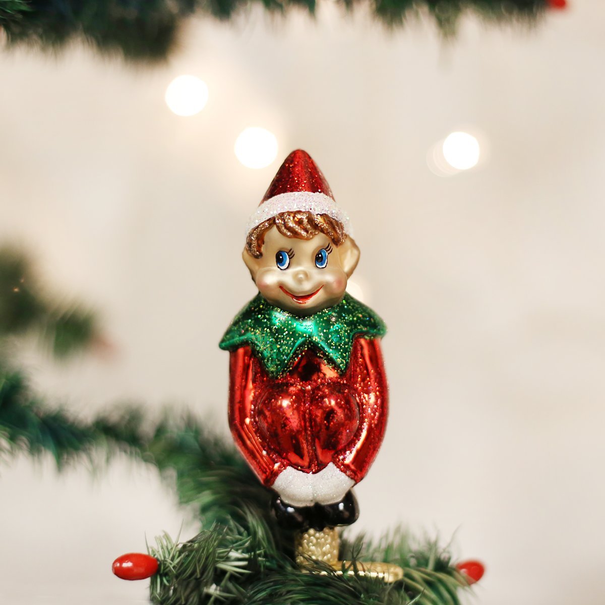 Old World Christmas Christmas Pixie With Clip