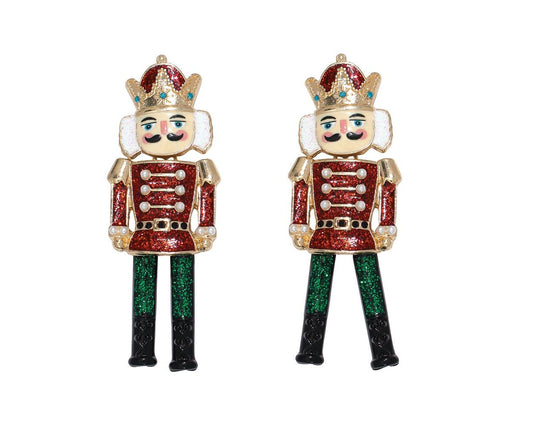 Dancing Glittery Nutcrackers Earrings