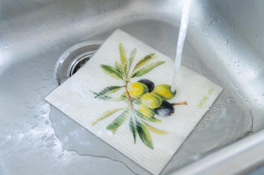 Olive Branch with Green and Black Olives