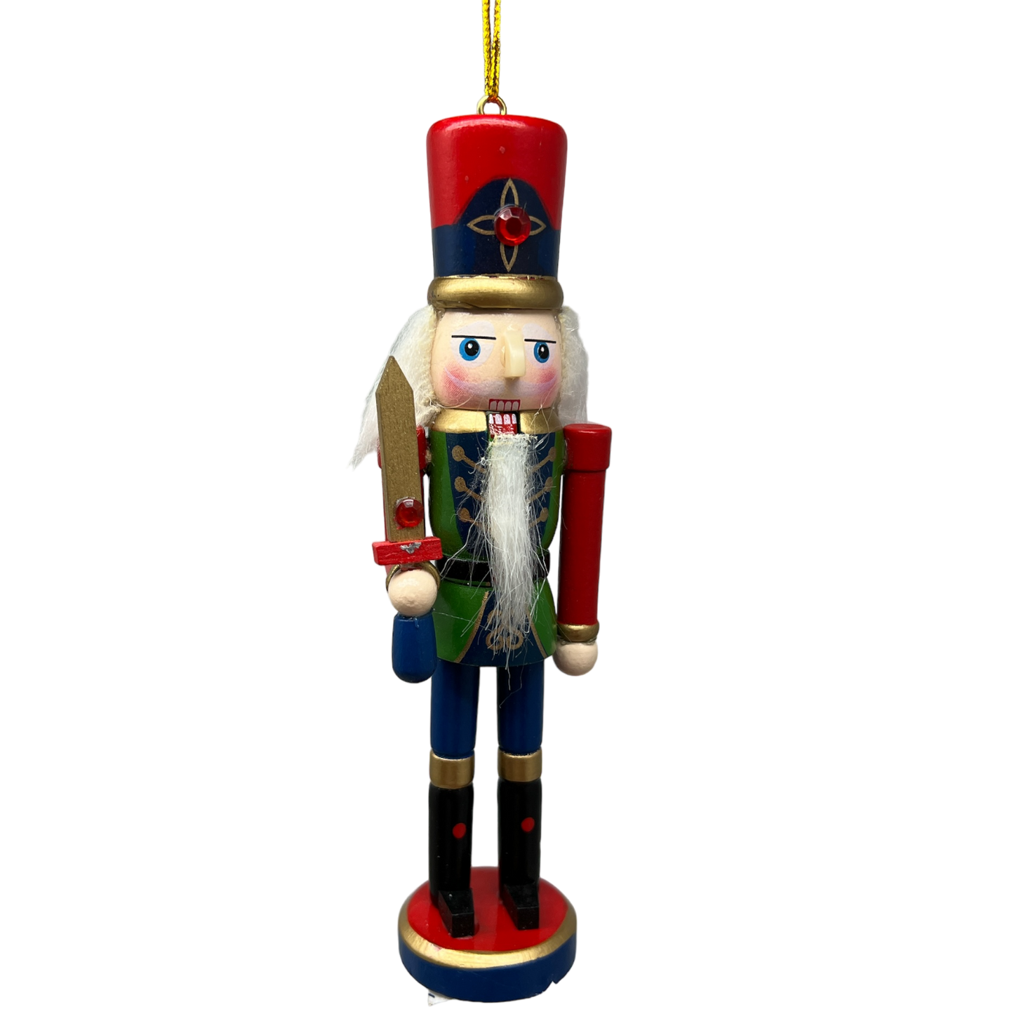 Wooden Nutcracker Ornament - Sword