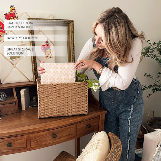 Woven Hanging File Basket