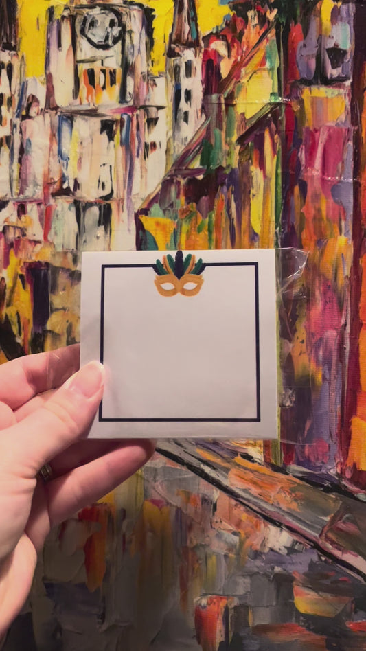 Mardi Gras Mask Sticky Notes