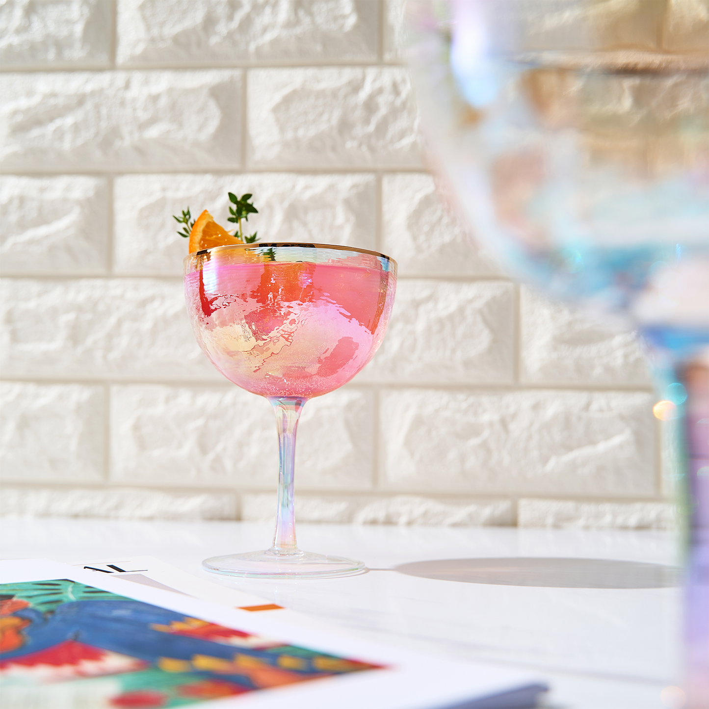 Dulce Champagne Coupe Cocktail Glassware, Set of 2