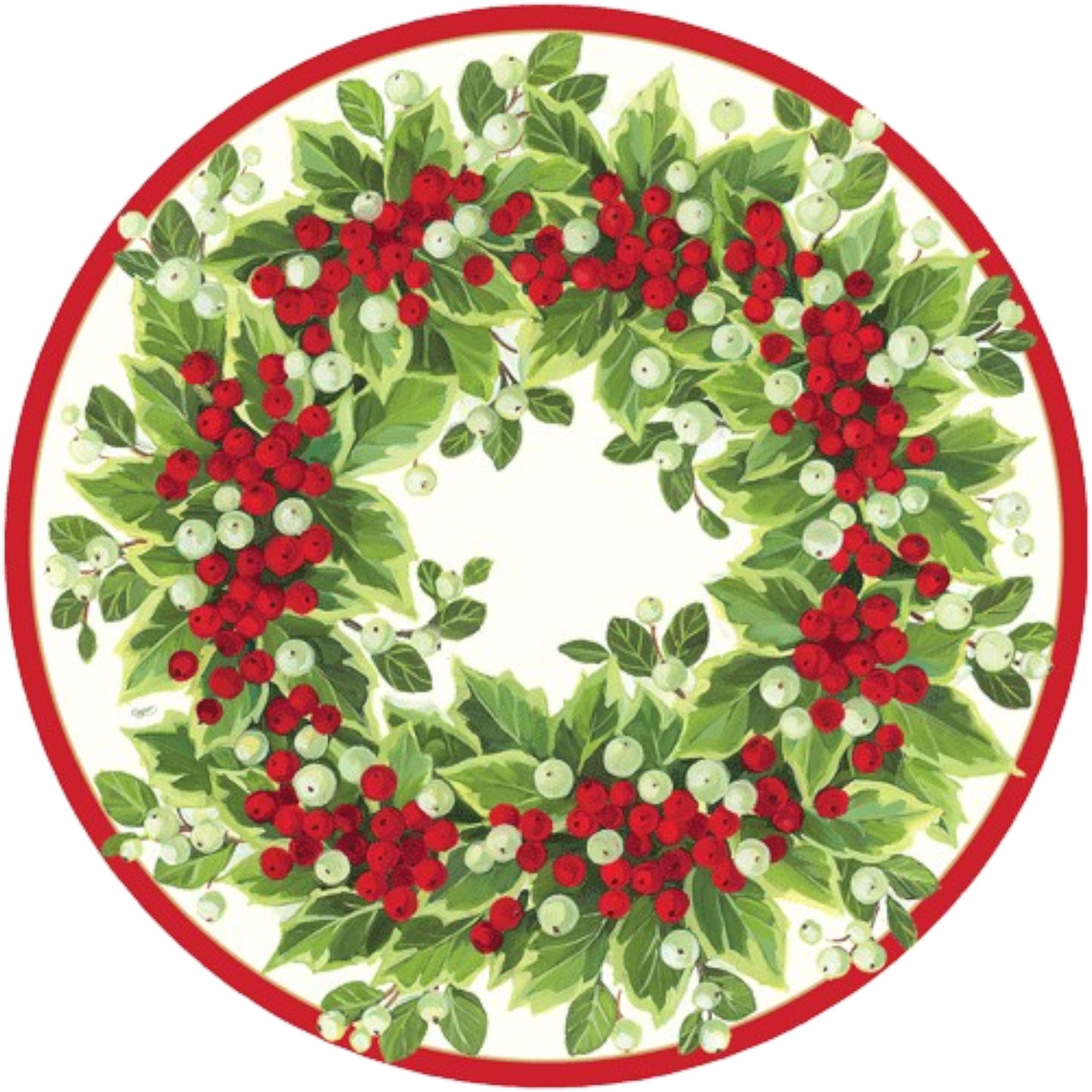 Holly and Berry Wreath Hardboard Placemat
