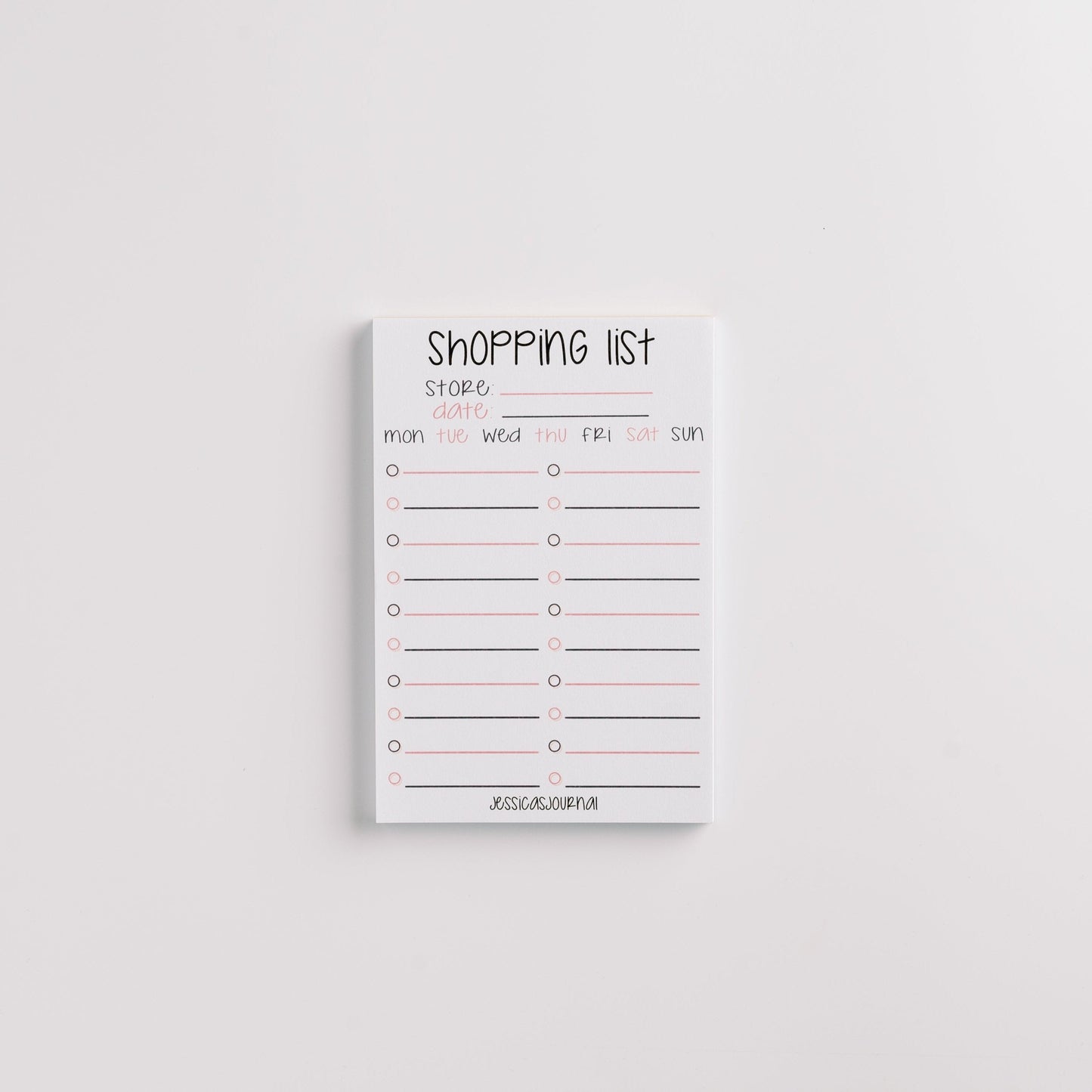 Shopping List Notepad