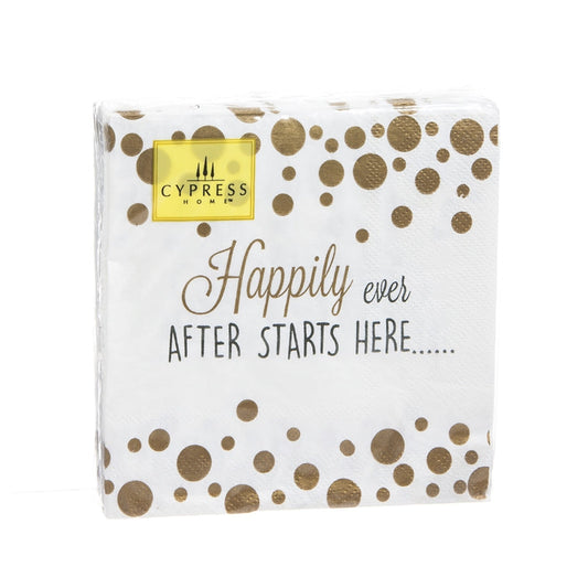 40 Count Cocktail Napkin - Happily Ever After Start Here