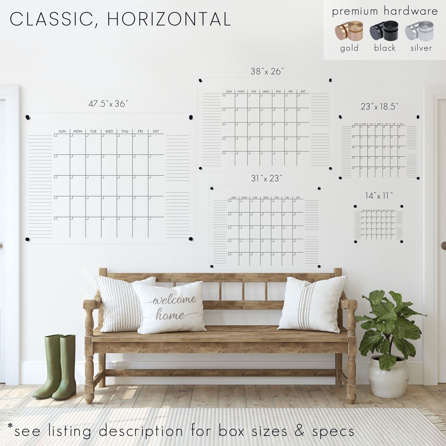 Ever Changing Acrylic Calendar | Minimalist Vertical