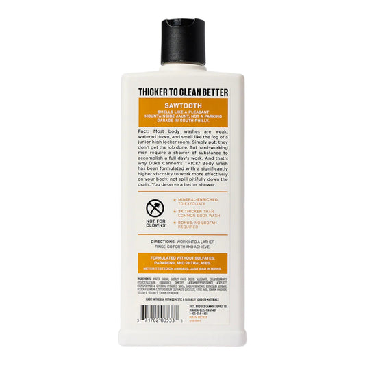 Duke Cannon Thick Body Wash - Sawtooth (Alpine Air & Cedarwood)