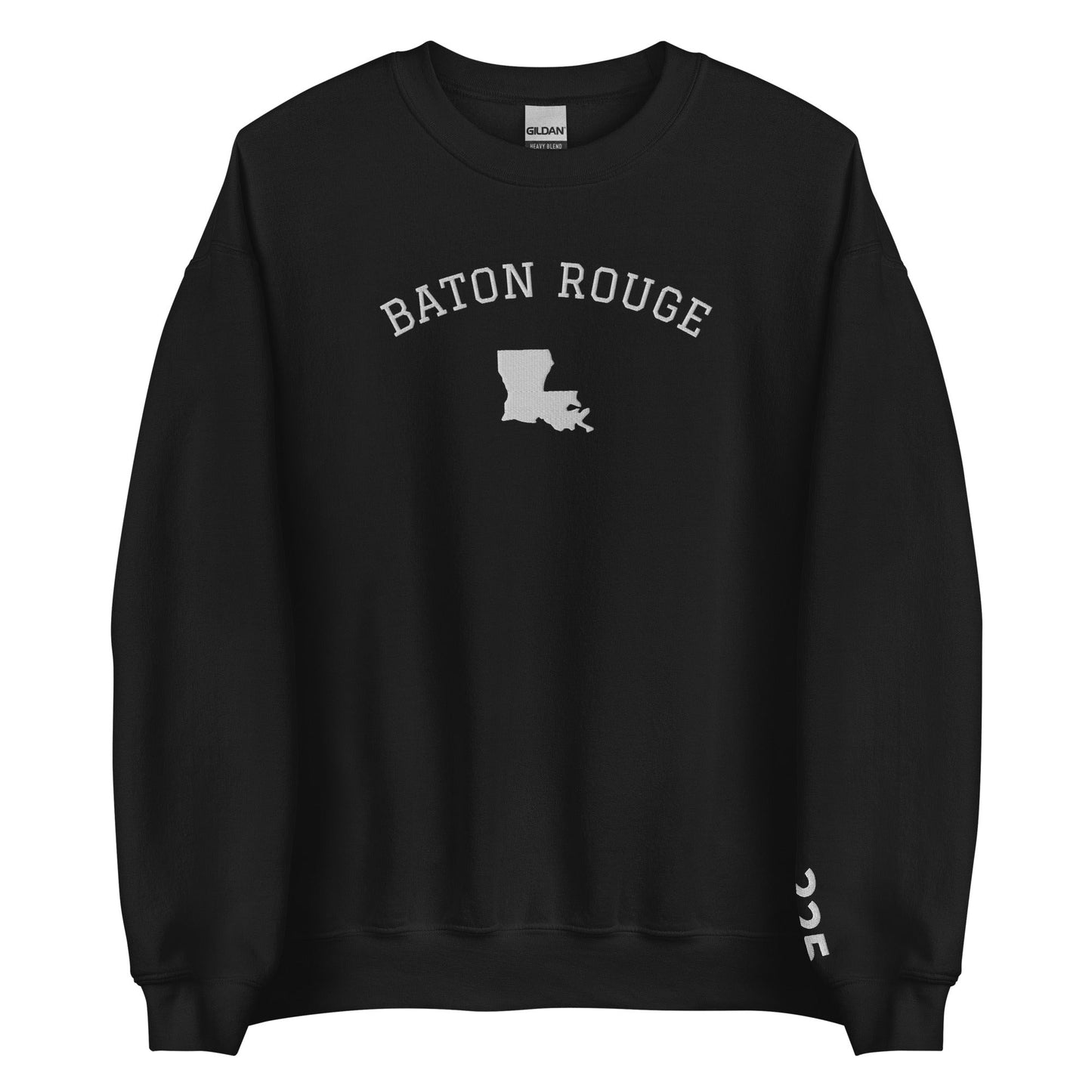 Baton Rouge Louisiana Embroidered Crew Neck Sweatshirt