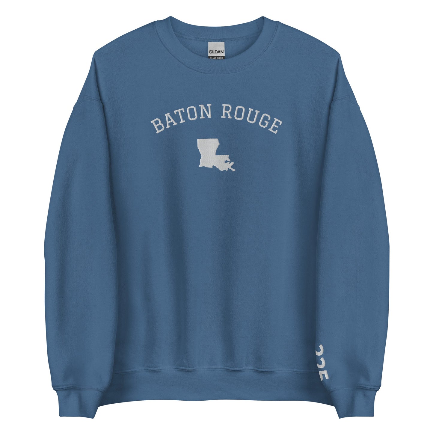 Baton Rouge Louisiana Embroidered Crew Neck Sweatshirt