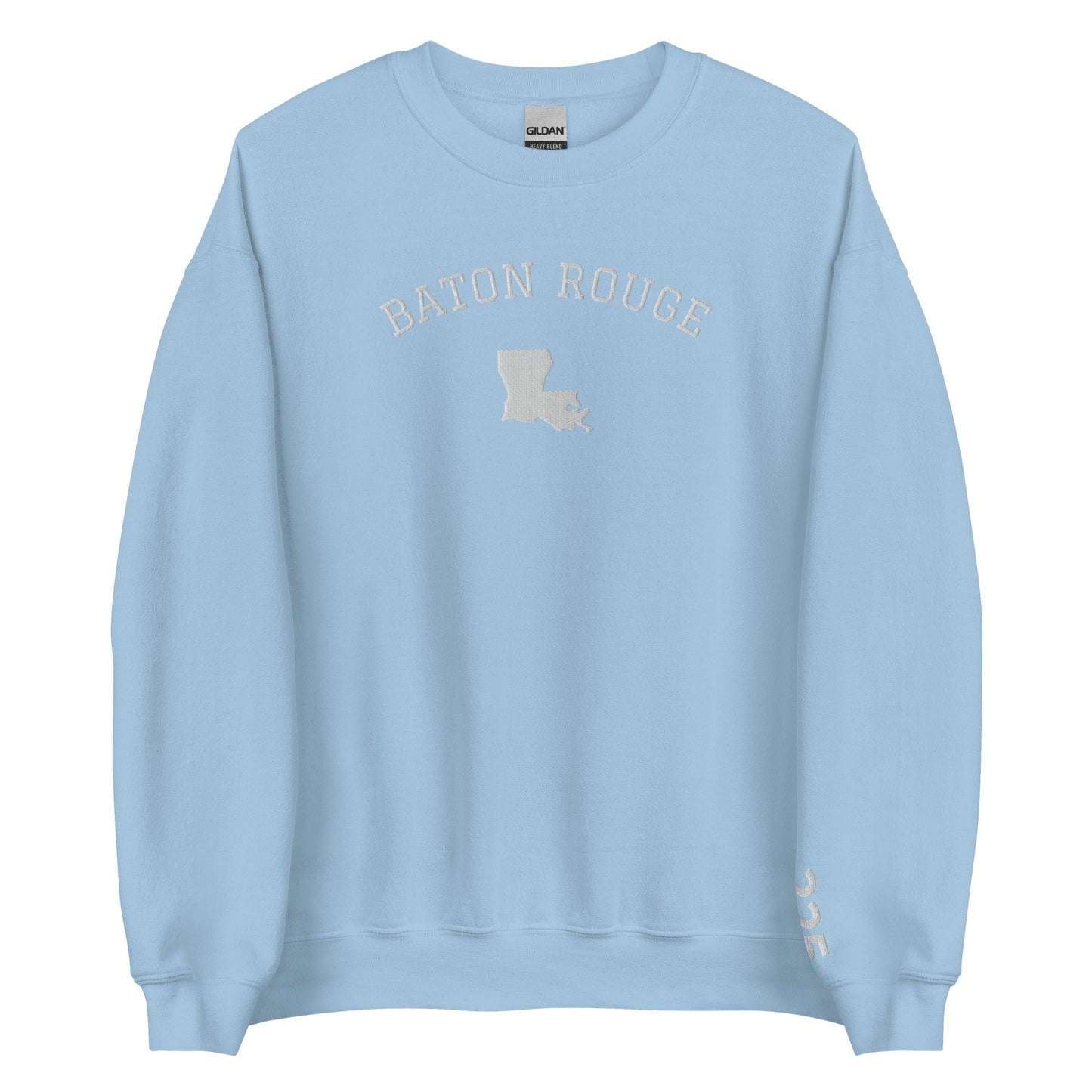 Baton Rouge Louisiana Embroidered Crew Neck Sweatshirt