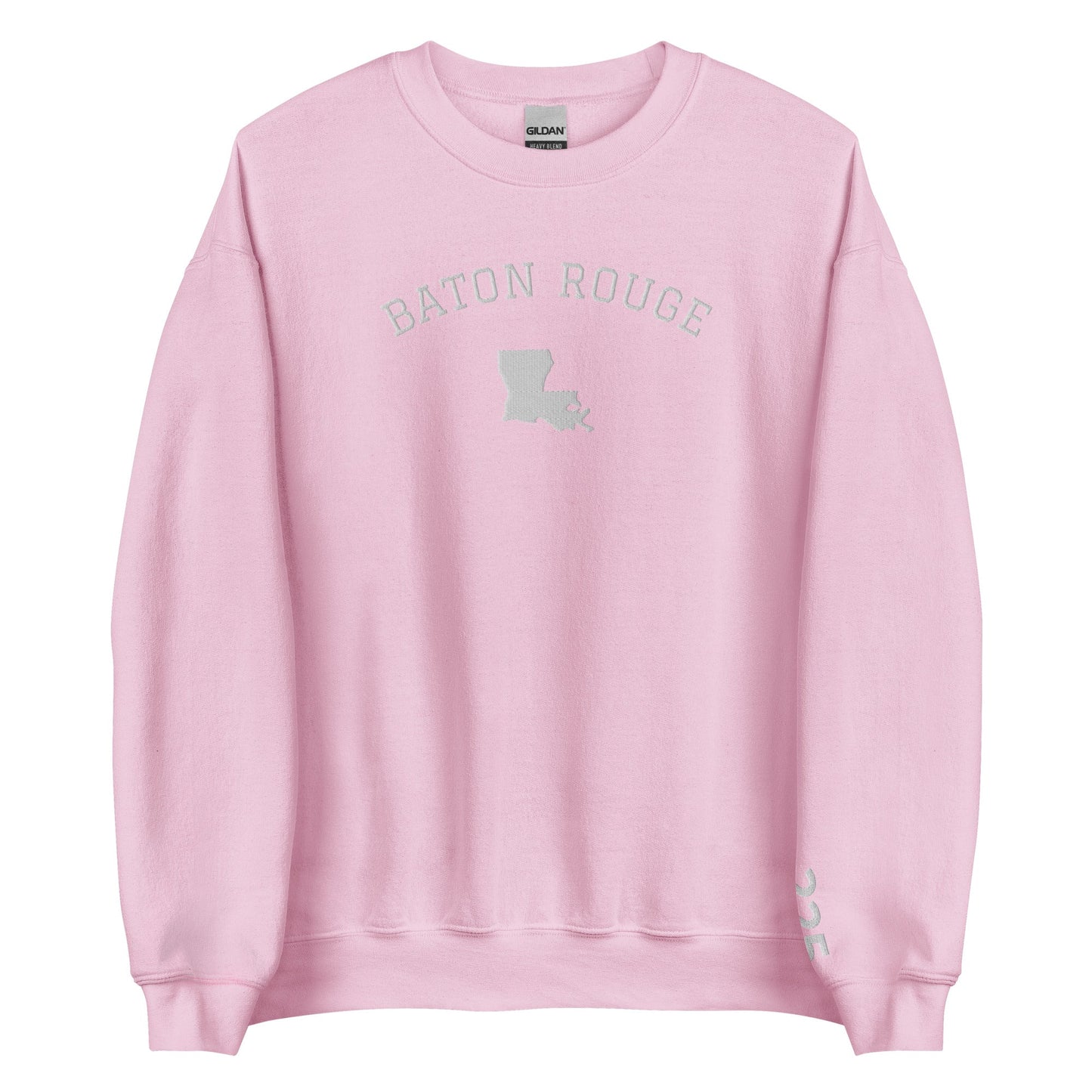 Baton Rouge Louisiana Embroidered Crew Neck Sweatshirt