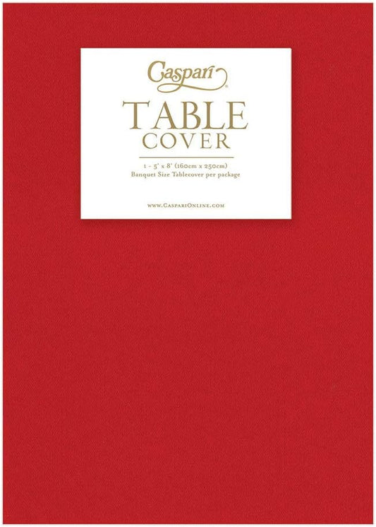Paper Linen Solid Table Cover in Red